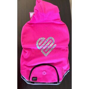 NWT Justice Medium Hoodie For Pets With Waste Back Dispenser Pouch Pink Dogs Cat